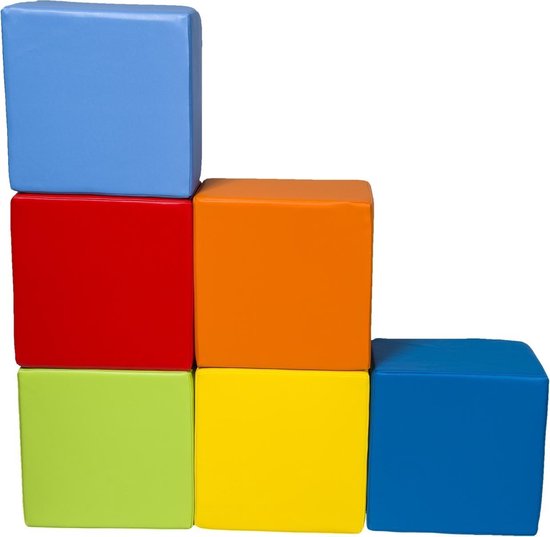 6 blocs de mousse de couleur / blocs de mousse pour enfants - mix1