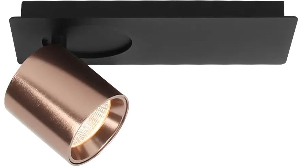 Oyo LED opbouwspot, 1 lichtpunt, kantelbaar, 7,5W / 620 lumen, 2700K warm wit, brons, IP40, Deco-collectie