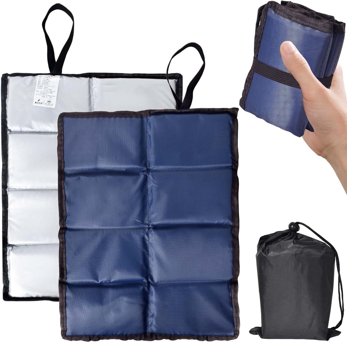 Vouwbare en Waterdichte Zitmat voor Hiking, Kamperen, Vissen, Festivals en Sport - Lichtgewicht en Compact (Set van 2)