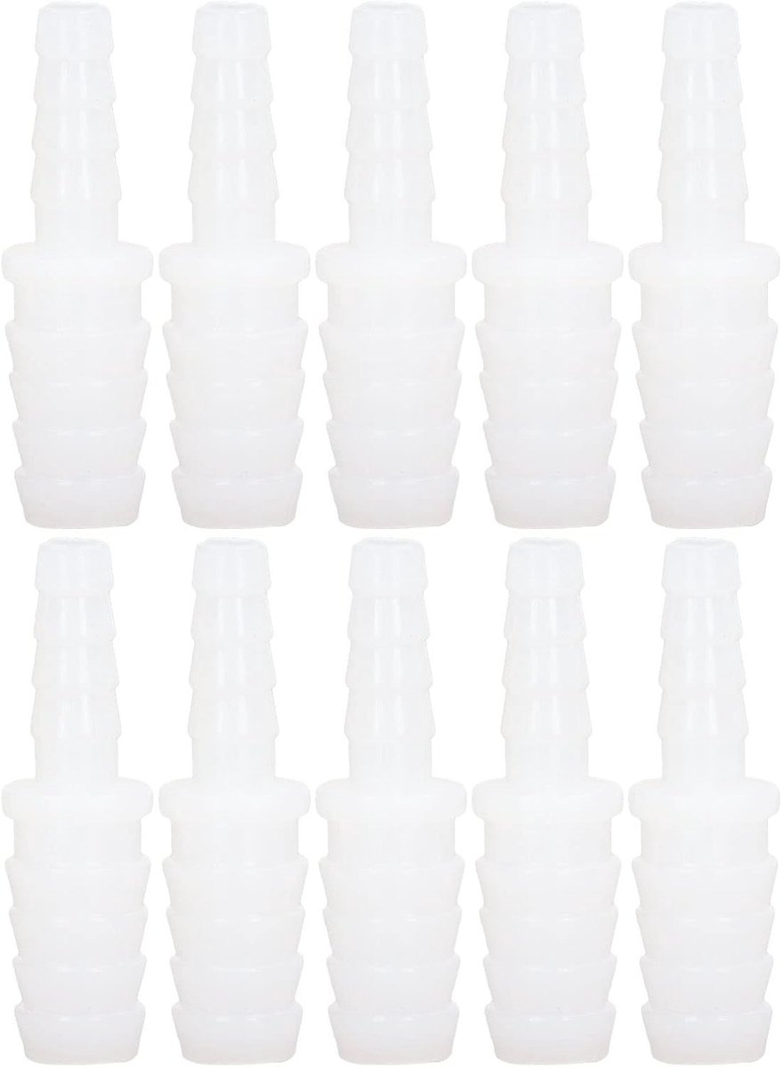 Hoge kwaliteit barbed wire reduceren adapter voor slangen, 10 stuks, geschikt voor 6-10mm slangen, duurzame verbindingselementen