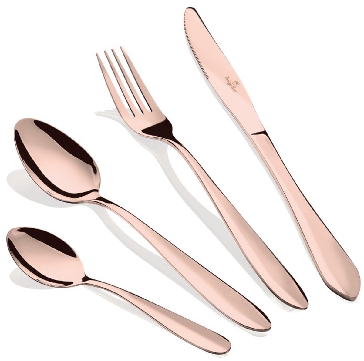 Set reisbestek van roestvrij staal, 4-delig, Rose Gold Collection