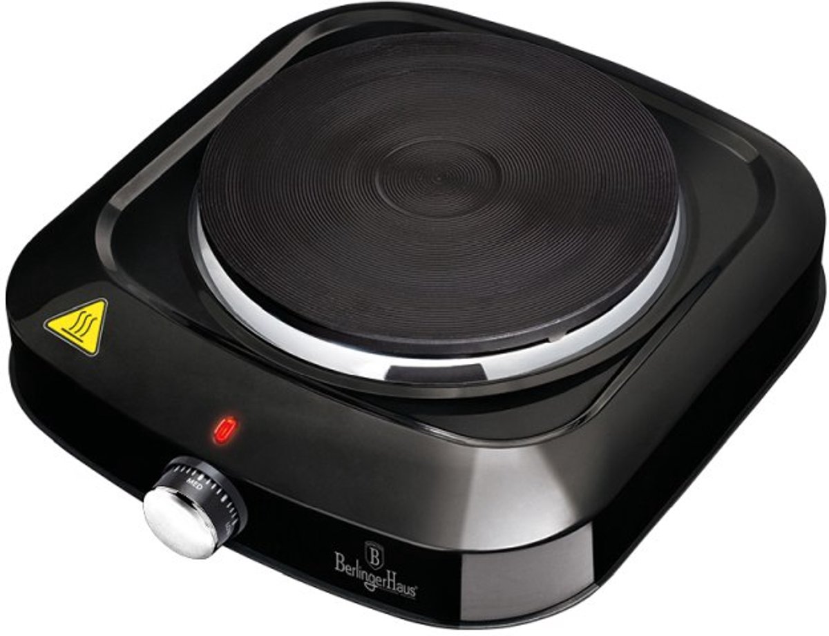 Elektrisch kooktoestel met één kookplaat, 1500 W, Black Silver Collection