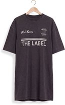 Alix The Label Ladies Knitted Sleeveless Sporty T-shirt Dress Dames - Jurk - Donkergrijs - Maat L