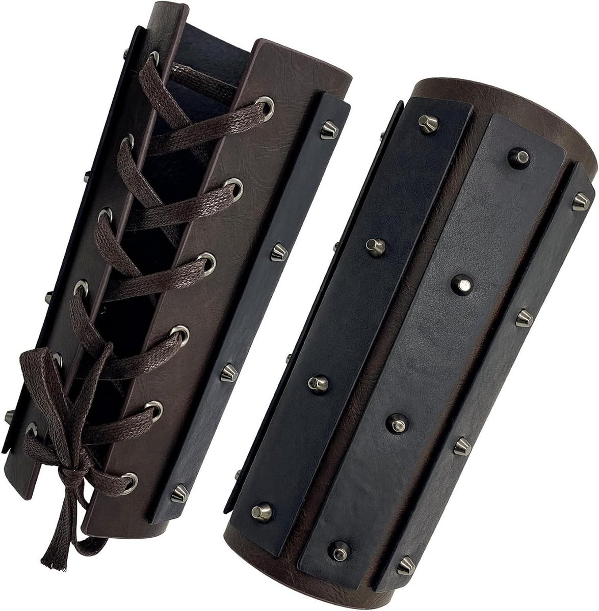 Medieval Arm Guards voor LARP, Vintage Knight Bracers van Kunstleer, Bescherming voor Rollenspellen en Cosplay