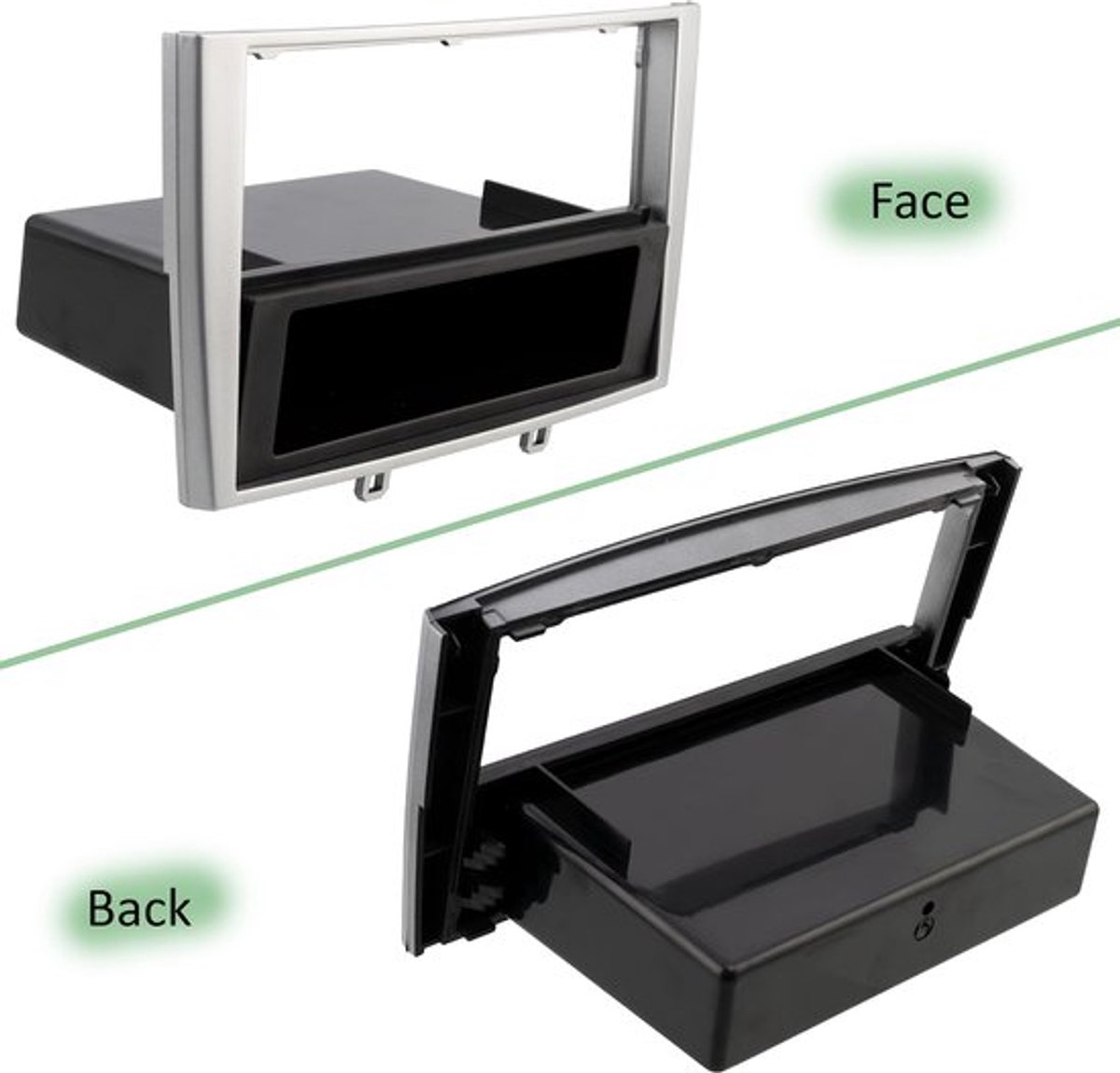 Allecto - Frame/Adapter 2 DIN voor Autoradio - Geschikt voor Peugeot 308