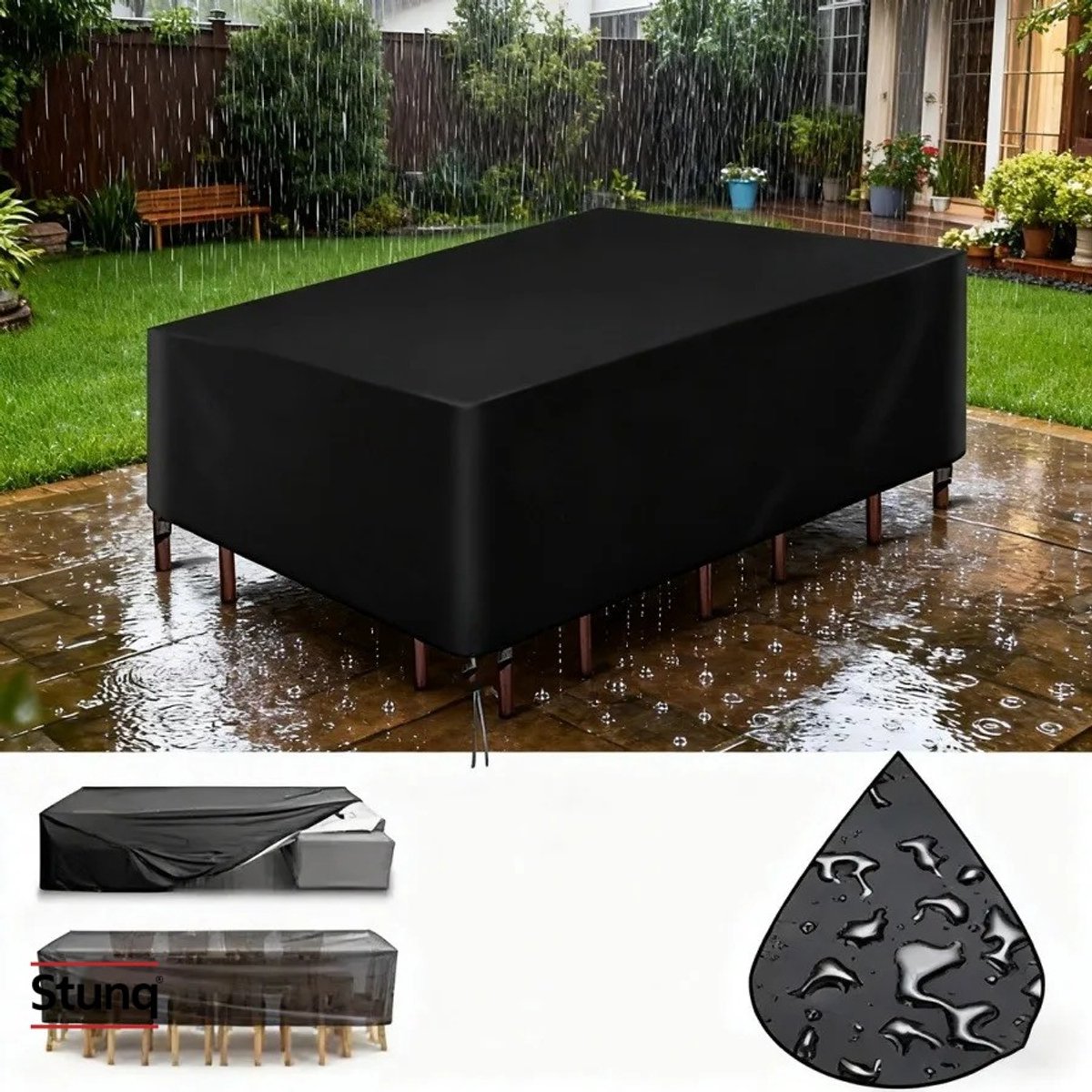 Stunq® Waterdichte Terrasoverkapping 350x260x70 cm