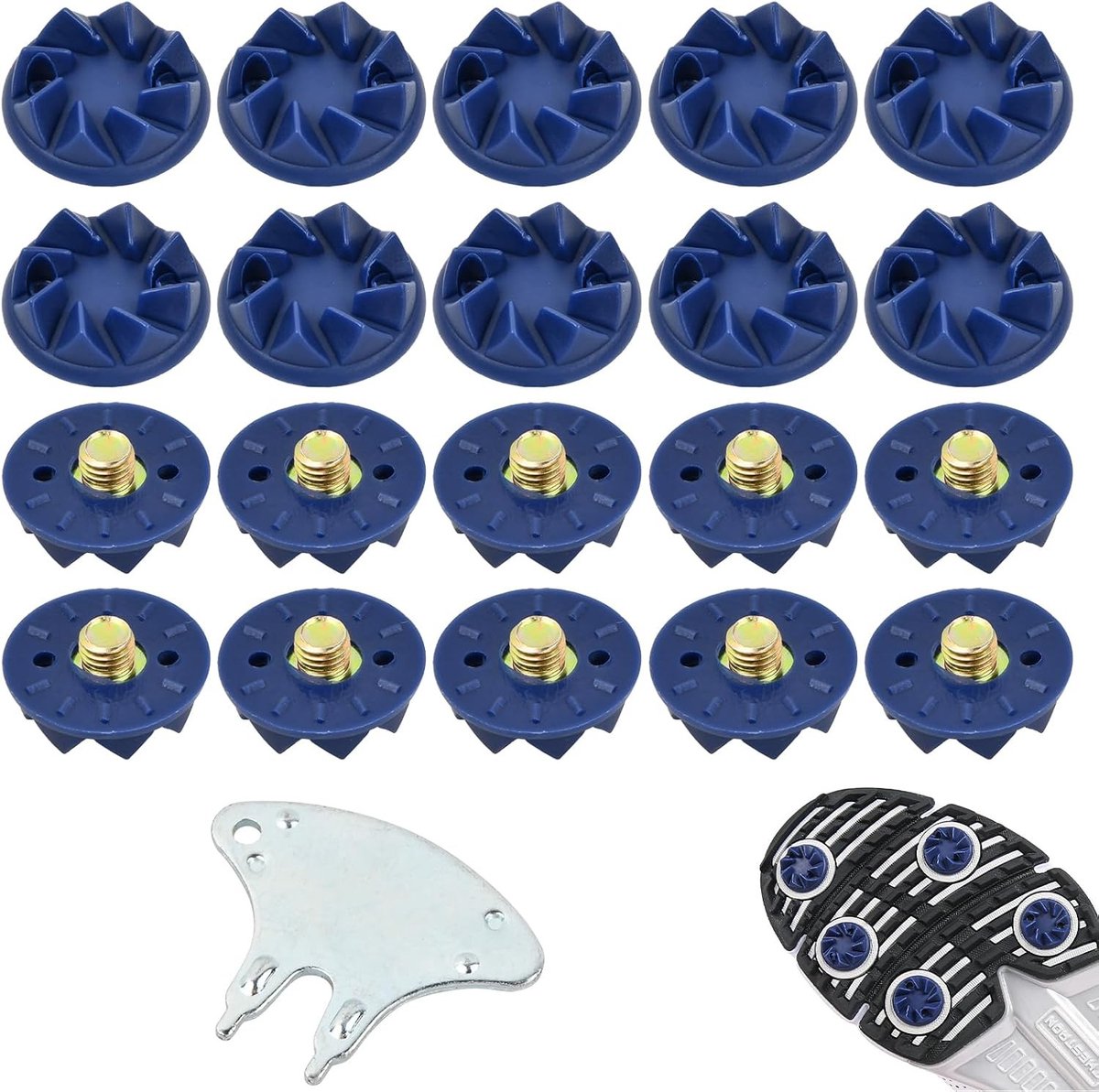 Golf spikes set van 22 stuks, universele golf cleats voor optimale grip en allround cricket prestaties