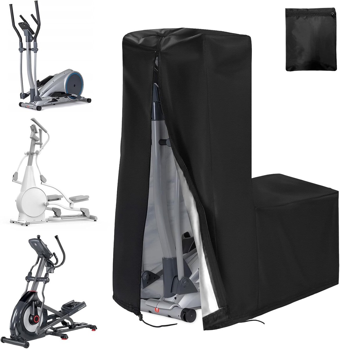 Ovale motorhoes voor buiten, waterdichte beschermhoes-87*51*153cm，Zwart