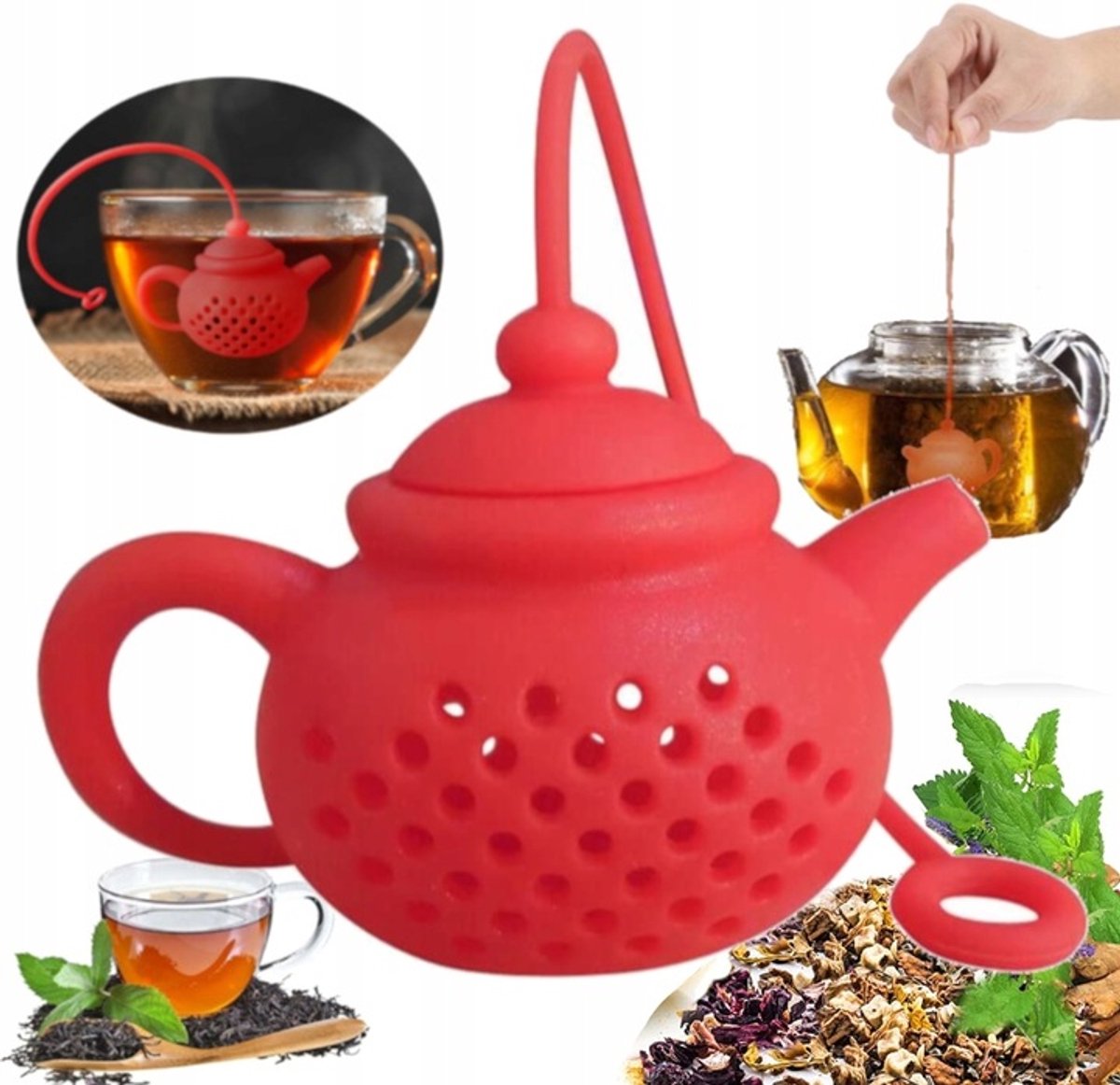 Siliconen Thee en Kruiden Infuser - Ideaal voor Kopjes en Mokken