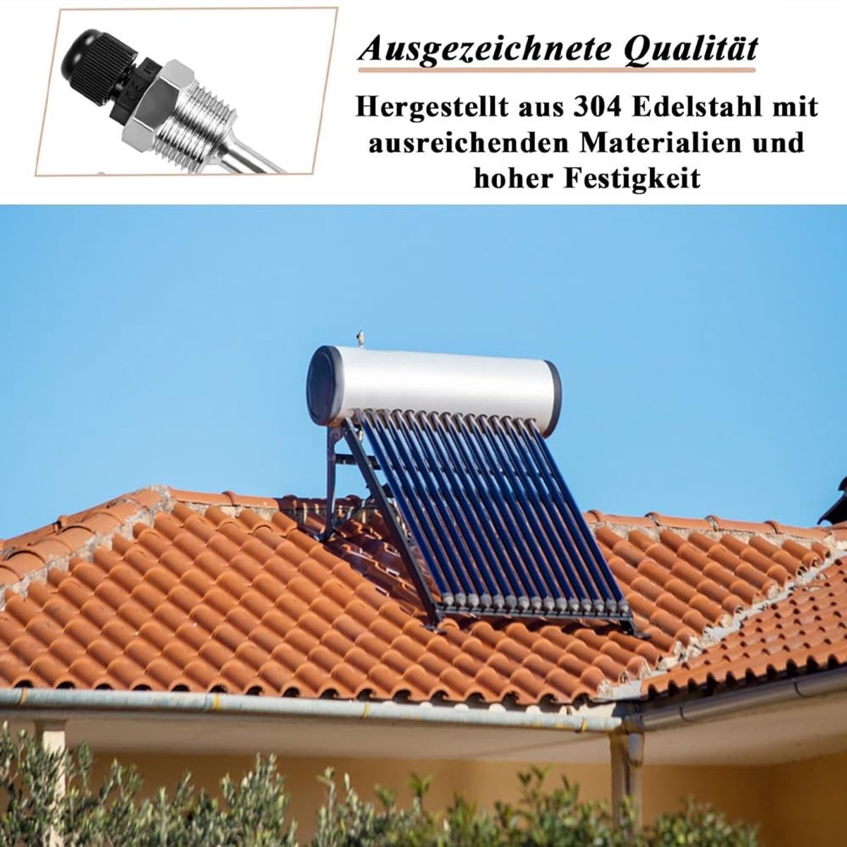 Immersiesleeves van RVS 304 voor Temperatuursensoren, Set van 2, 8 x 100 mm, Geschikt voor Thermoelementen en Submersible Toepassingen