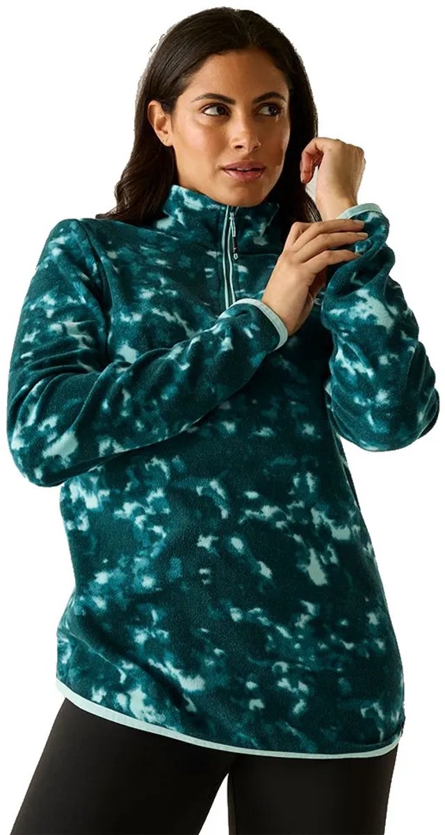 Regatta Margot Fleece Met Halve Rits Vrouw Mediterranea Brushstroke Print