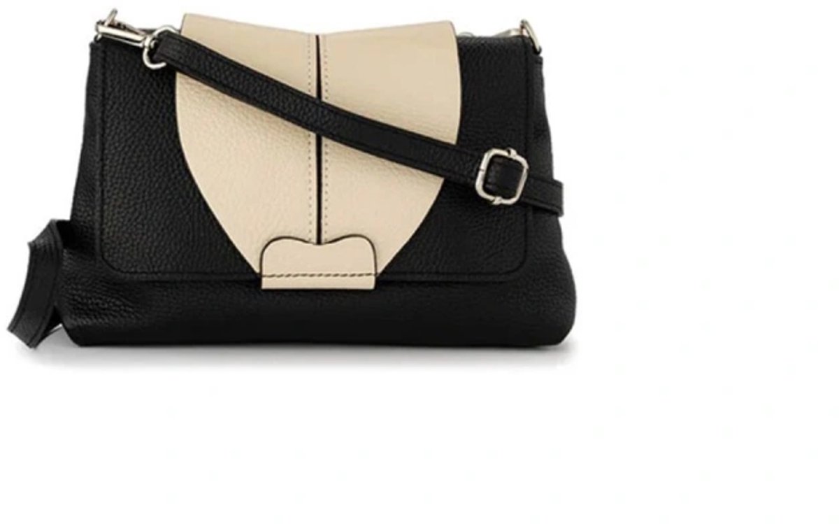 Stuff Maker crossbodytas / schoudertas Corinna in zwart / beige
