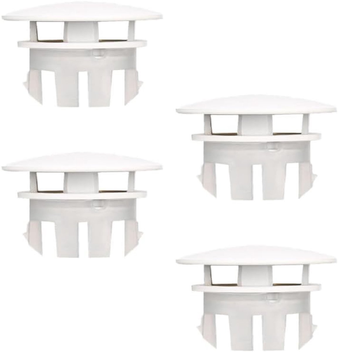 Decoratieve Overloopring voor Wastafel - Set van 4 Stuks - Witte Overloopafdekking voor Keuken en Badkamer - Waterdichte en Duurzame Oplossing