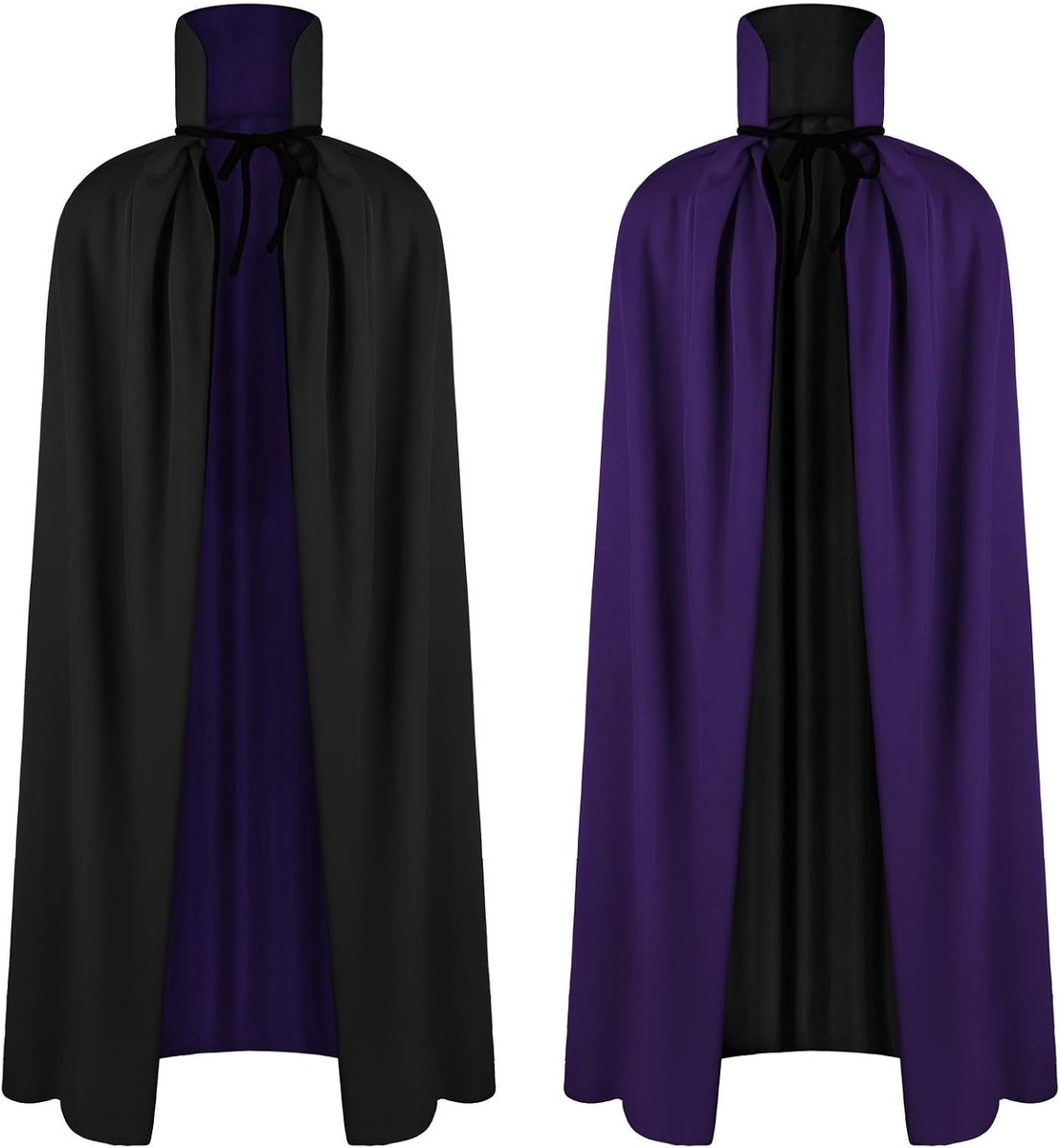 Lang Vampier Cape voor Volwassenen - Unisex Halloween Kostuum, Middeleeuwse Heks, Elf en Doodskleed voor Feest en Carnaval
