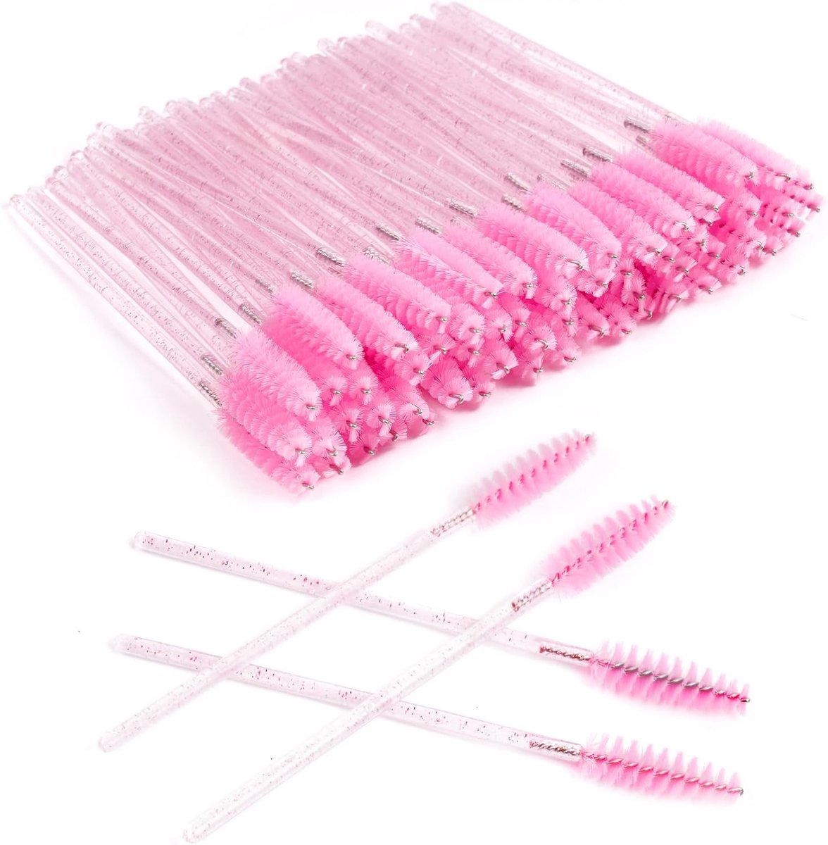 Verwijderbare Wimperborstels, 120 Stuks, Zachte en Draagbare Borstels voor Wimpers en Wenkbrauwen, Perfect voor Reizen, Bruiloften en Dagelijks Gebruik