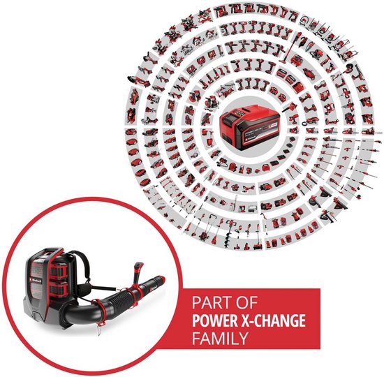 Einhell Professional Accu Bladblazer GP-LB 36/280 Li E BL Solo - Power X-Change - 36 V/Li-ion - Blaassnelheid: 280 km/h - Rug gedragen model - Excl. accu en lader — afbeelding 5
