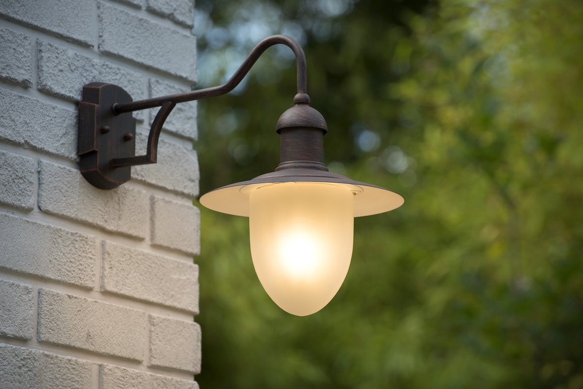 Lucide Aruba - Wandlamp Binnen/Buiten - Ø 25 cm - 1xE27 - IP44