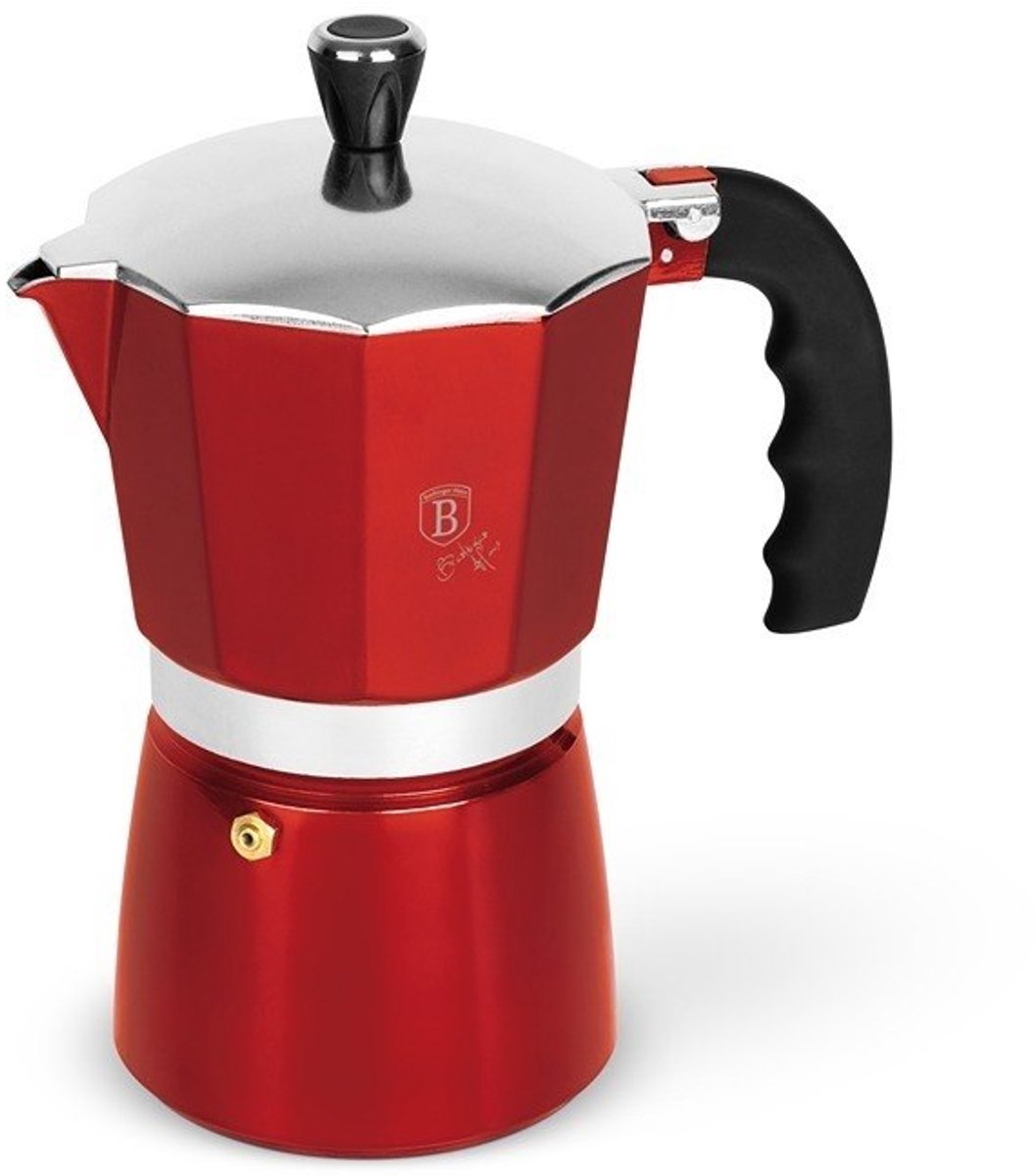 Espressopot voor 9 kopjes uit de Burgundy Metallic Line