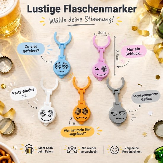 5 stuks bierflessendop, bierflessendop, flessendeksel voor bierflessen, outdoor drinkaccessoires, herbruikbare bierhelm voor bierflessen, grappige biergadget voor outdoorfeesten — afbeelding 5