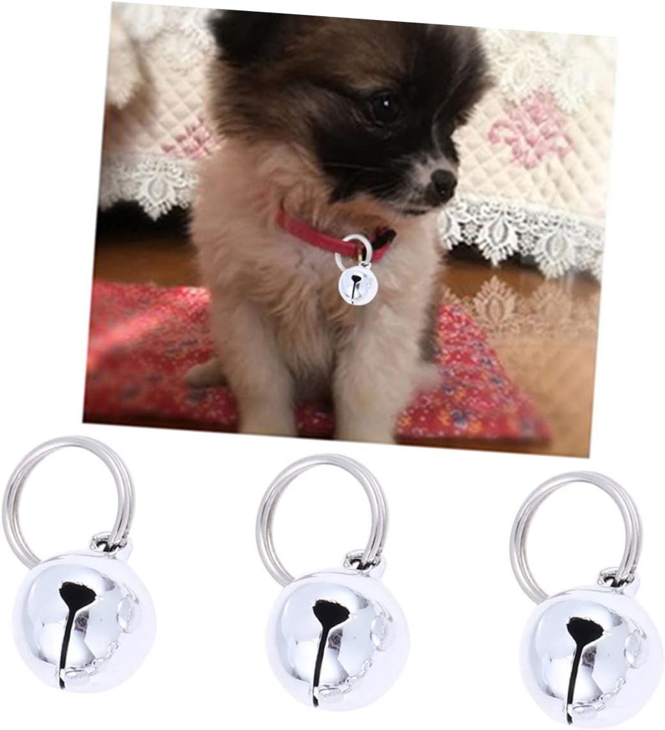 Happyyami 10stuks Dierenbelletjes Zilveren Hanger Voor Katten Honden Dierenhalsband Accessoires Voorkom Ontsnapping Houd Ze Altijd