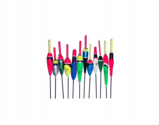 Visspullen Set: 20 Dobbers + Gratis Stopper — afbeelding 3