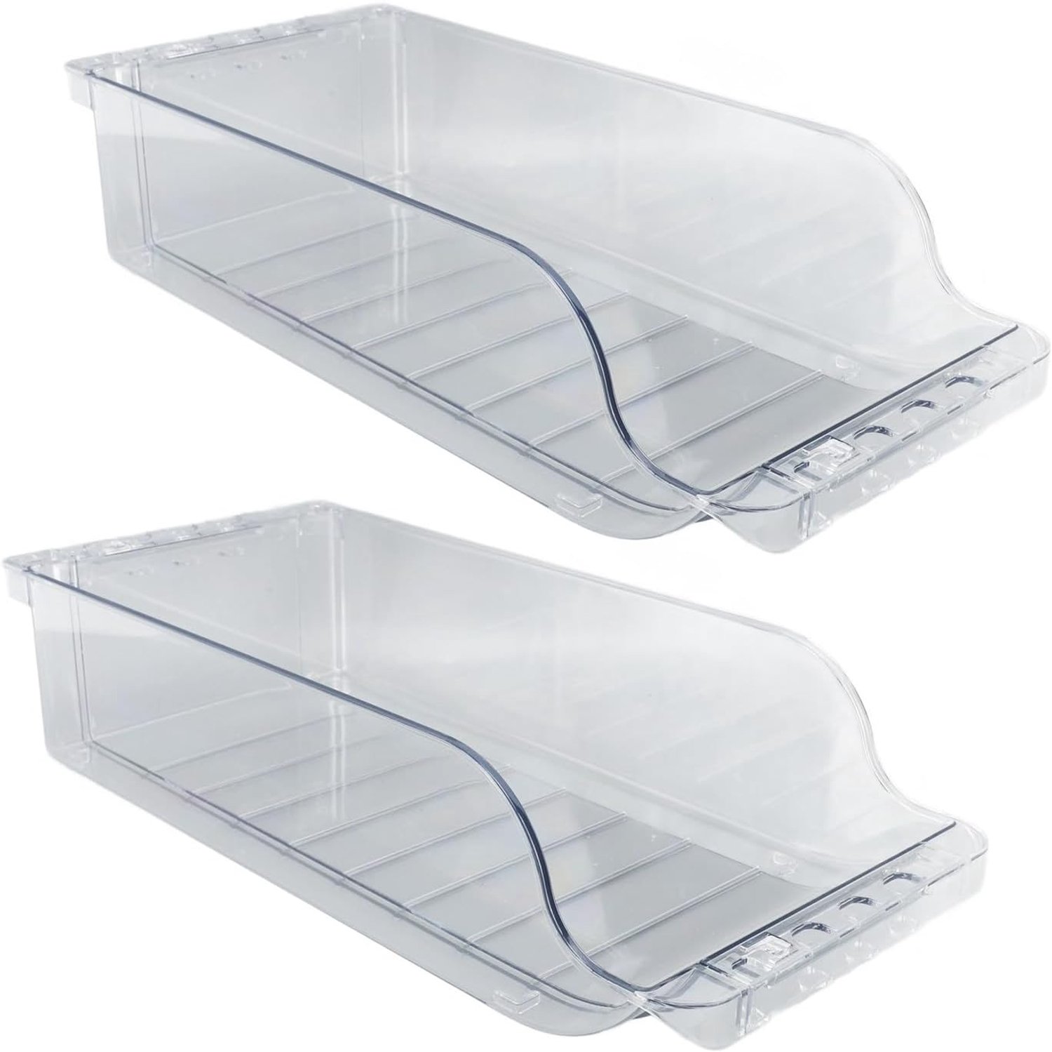 Bekerhouder voor soda-blikdispenser, transparante voedselcontainer in transparante doos met 2 stuks, compacte structuur van kunststof voor planken