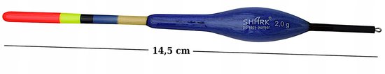 Shark Doorvoer Dobber Balsa 2.0g / 14.5cm - Perfecte Kwaliteit — afbeelding 4