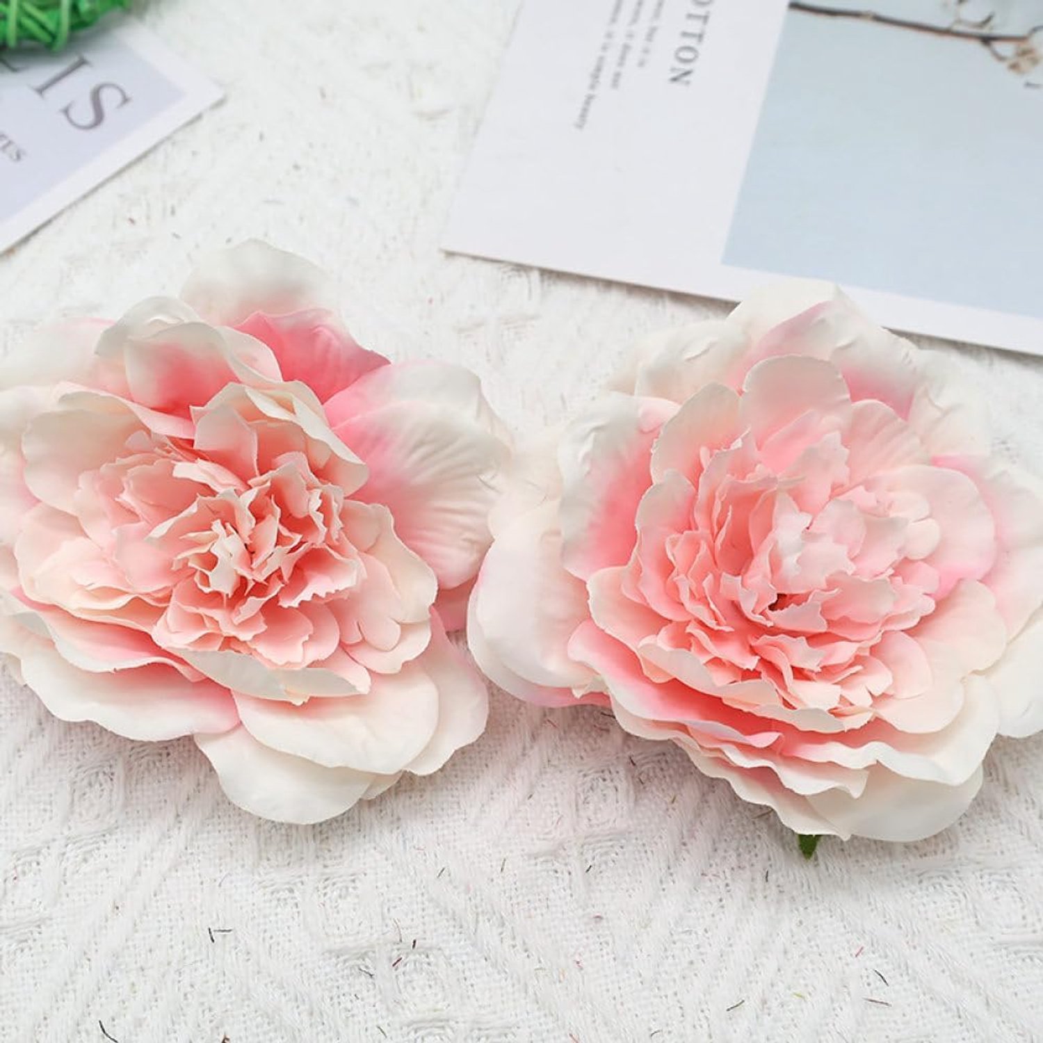 10 Stks Stamless Kunstmatige Bloemhoofden Bruiloft Woondecoratie Accessoires Pioen Bloemhoofden Esthetische Faux Bloemen Decor Ambachten, Roze