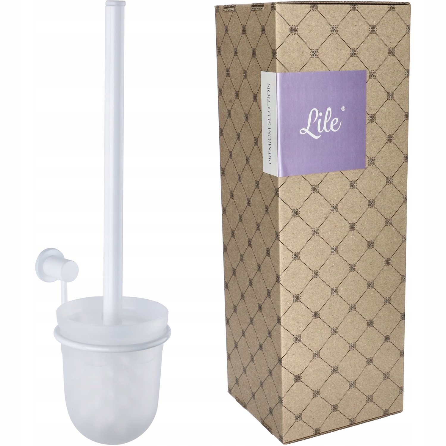 Wandmontage Toiletborstelhouder Wit Glanzend - Lile Starlight