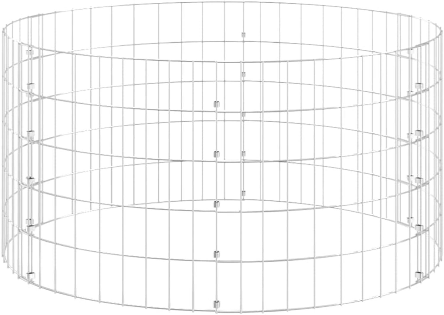 Tuincompostbak, diameter 100 x 50 cm, van verzinkt staal, robuuste metalen compostbak voor tuinafval en gazonmaaien, weerbestendige compostbak met luchtcirculatie