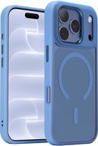 Hoesje Geschikt voor iPhone 18 Pro - Licht blauw - Geschikt voor MagSafe - Glacier Gletjer - Slank, Sterk en Shock proof case