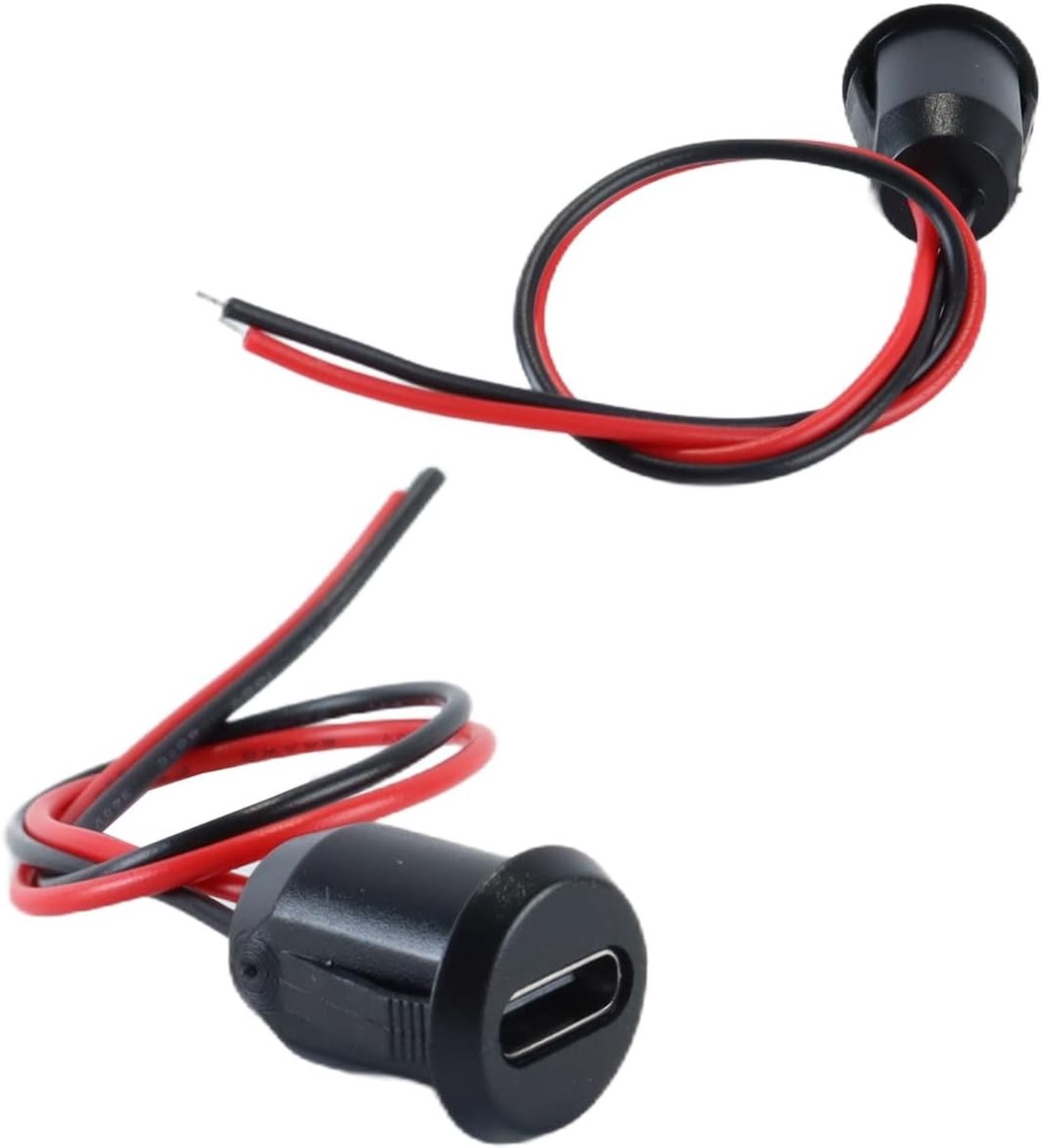 3A Snellaad USB-C Vrouwelijke Connector - 2-pins met Blote Draad en Klikgesp, Ideaal voor Snelladen en Dataoverdracht, 5 Stuks