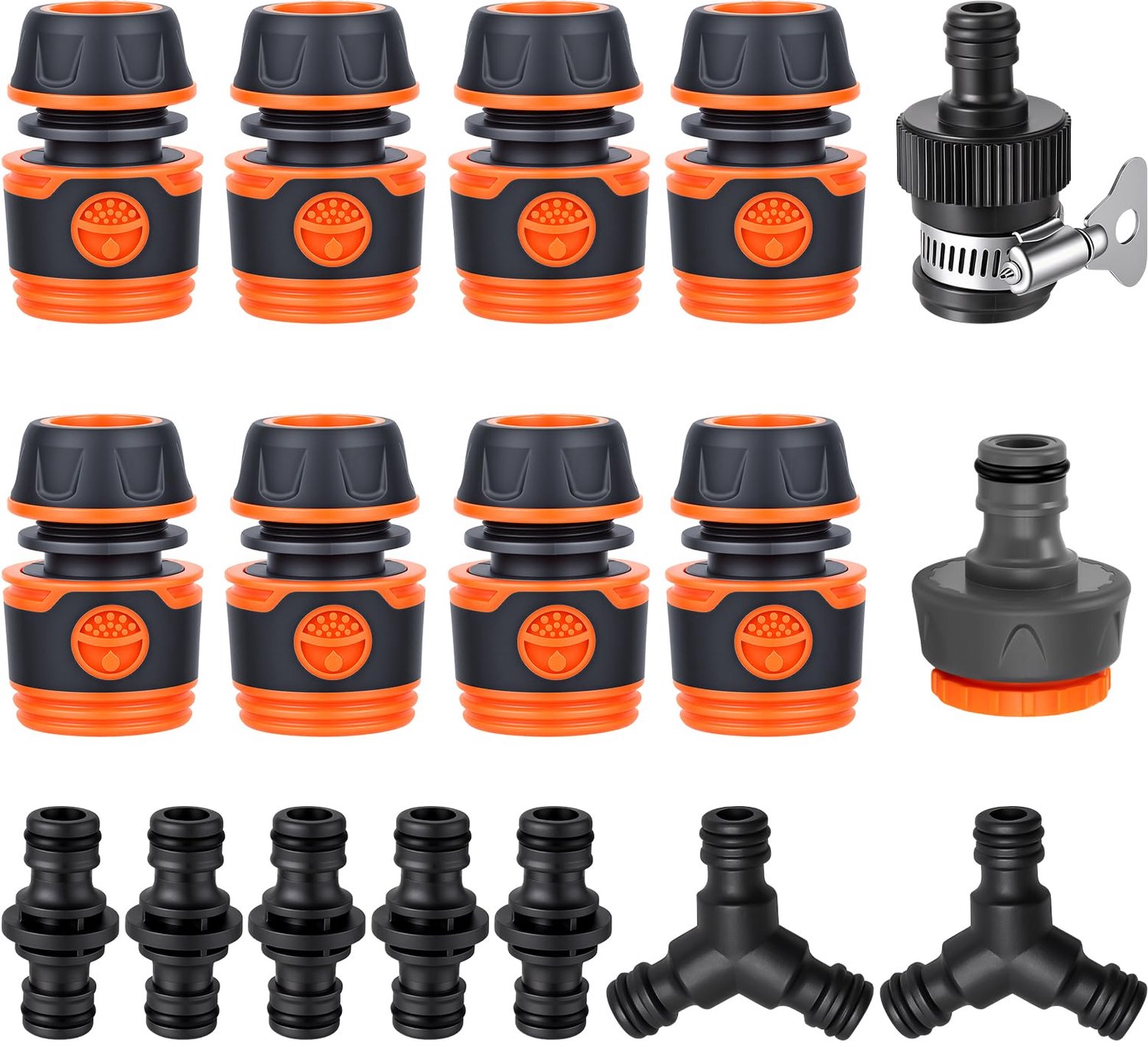 Slangkoppeling set 17 stuks 13 mm - koppelstukken - duurzaam materiaal - ideaal voor tuingebruik - ShopVlot