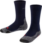 FALKE TK2 anti-blaar dik wol functioneel materiaal wandelsokken kinderen blauw - maat 35-38