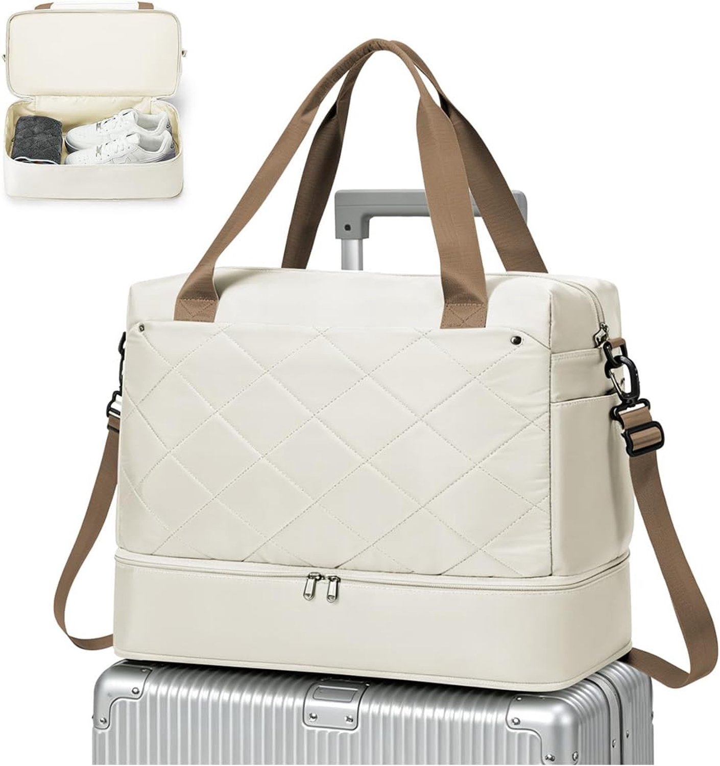 Reistas 40x30x20 cm - Beige Bruin - Waterdicht - Ideaal voor Ryanair en Wizzair - ShopVlot