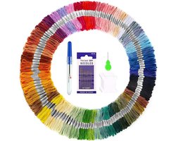 Newaner Embroidery Thread Set 150 Colours Embroidery Thread 6 Strands Each 8 m Long Cotton Yarn for Embroidery Bracelets Craft 150 Colours