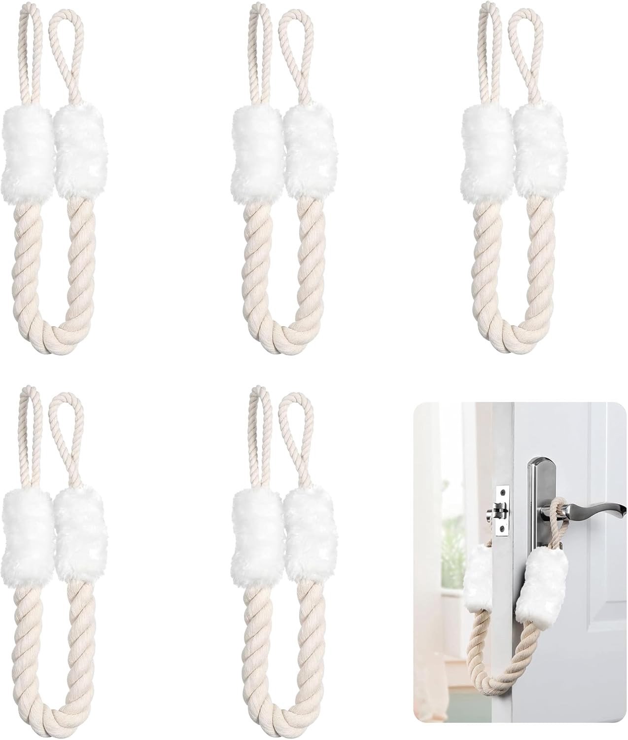 Multifunctionele Deurscharnier Kabelclips, 5-delige Set voor Dieren en Kinderen, Vingerbescherming en Deurstopper, 60 cm