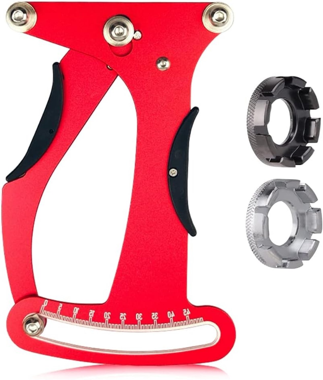 Fiets Spaak Spanningmeter van CNC Aluminium Legering met 2 Spaaktools, Rood en Precisie Tuning