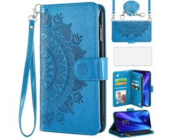 Asuwish Hoes voor mobiele telefoon voor Xiaomi Mi 9T/Mi9T Pro/Redmi K20/RedmiK20 Pro, hoes met band en folie - ShopVlot