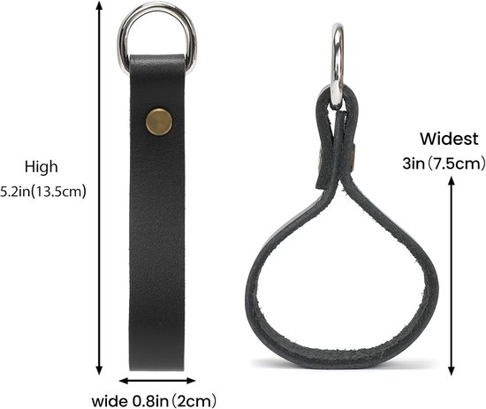 4 stuks echt lederen riemlus met D-ring, gereedschapsriemlus, sleutelhanger — afbeelding 3
