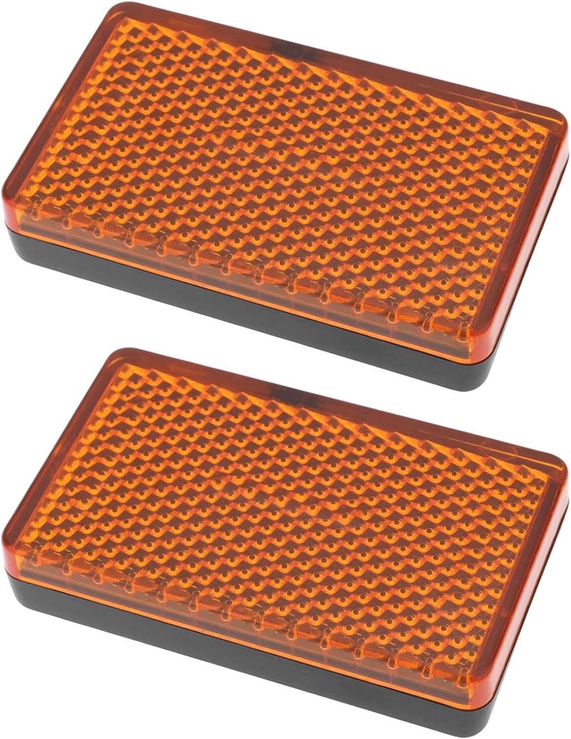 1 Pair Motorcycle Front Fork Reflectors Orange 62x37mm Compatible with BMW F650GS F750GS F900R R1200GS R1250GS S1000R - ShopVlot