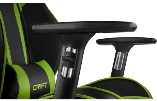 Professionele gamingstoel groen/zwart - verstelbaar, kantelbaar en ergonomisch — afbeelding 2