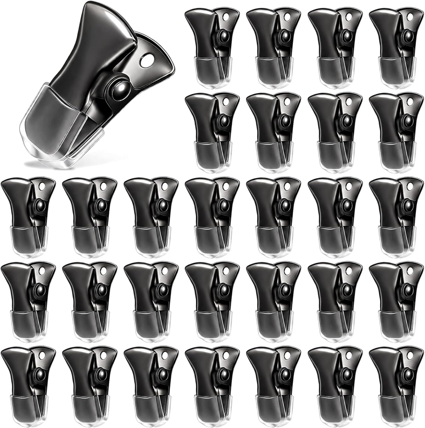 30 stuks klemmen metalen veerklemmen breed mini krokodillenklemmen zwart - ShopVlot