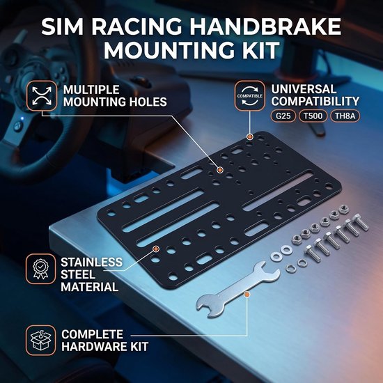 Universele Bureaumontagebeugel voor Sim Racing, Handremadapterplaat voor T300 USB-handremmen, Geschikt voor Racing Games van universele — afbeelding 2