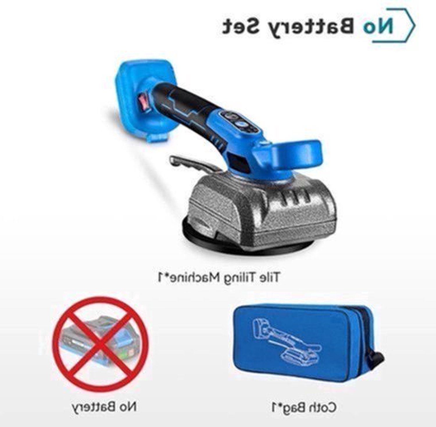 Tegeltiller - Tegelzuignap - Elektrische - Draadloze Tegelmachine - 150 kg Draagkracht - 5 Snelheden - Voor Wand - en Vloertegels - 18V Accu - 10,000RPM - Zonder Accu
