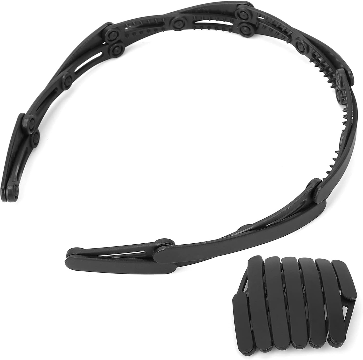 Chrees Opvouwbare hoofdband, compacte, intrekbare haarband voor meisjes, zachte elasticiteit, zakhoofdband voor thuis, sportschool, lichte kunsthars (#1)
