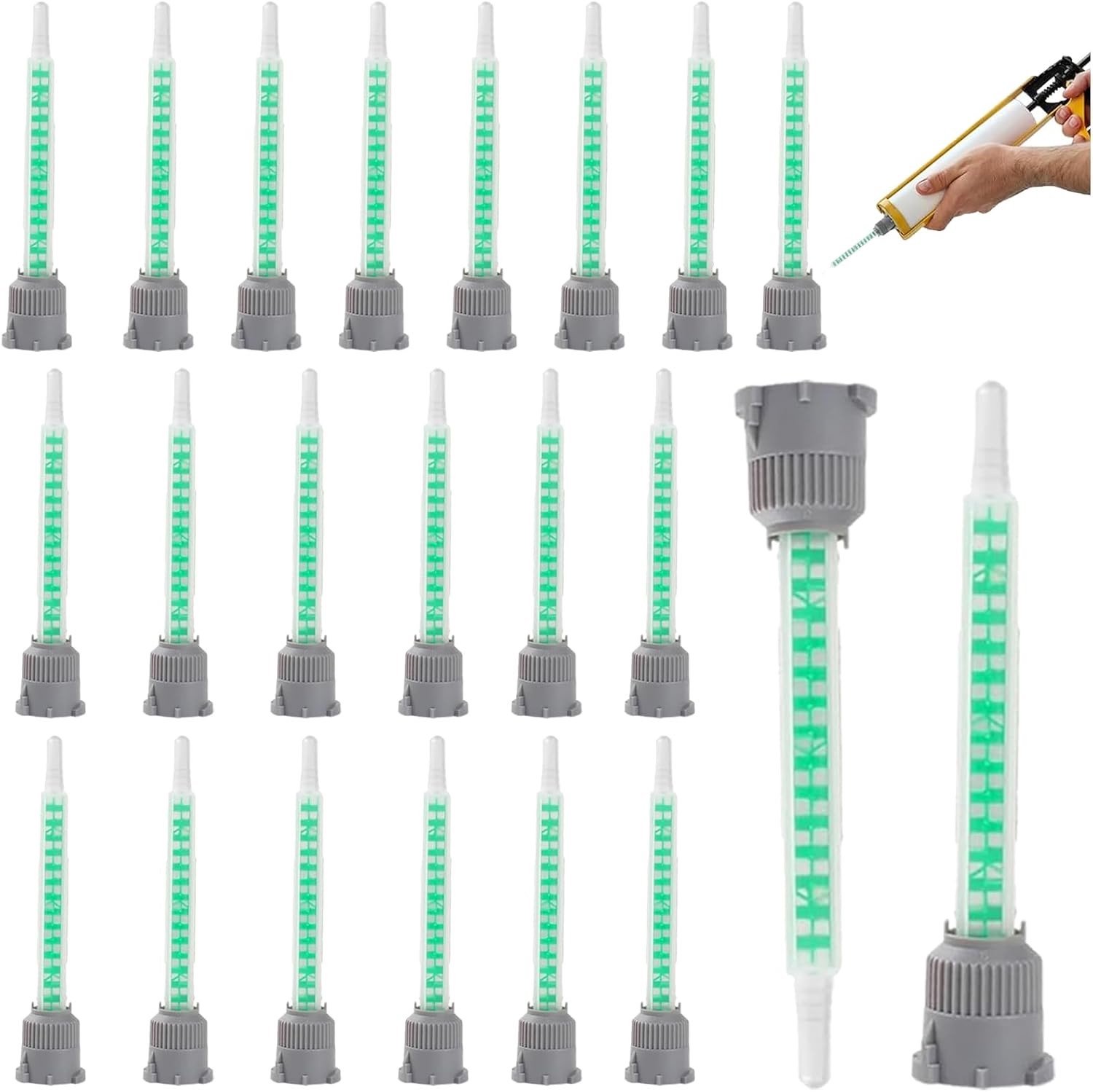 20 stuks statische mengkoppen voor epoxyhars, ideaal voor 2-componentenlijm en kunststof toepassingen