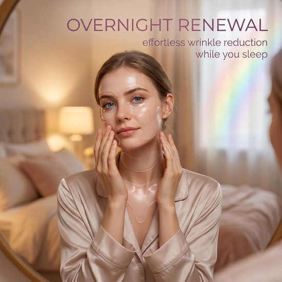 11 stuks anti-rimpel siliconen voorhoofdrimpelmasker, herbruikbaar oogpad voor volle, halsrimpels, huidlijnen, schoonheid, oogverzorgingscrème, applicator 's nachts — afbeelding 4