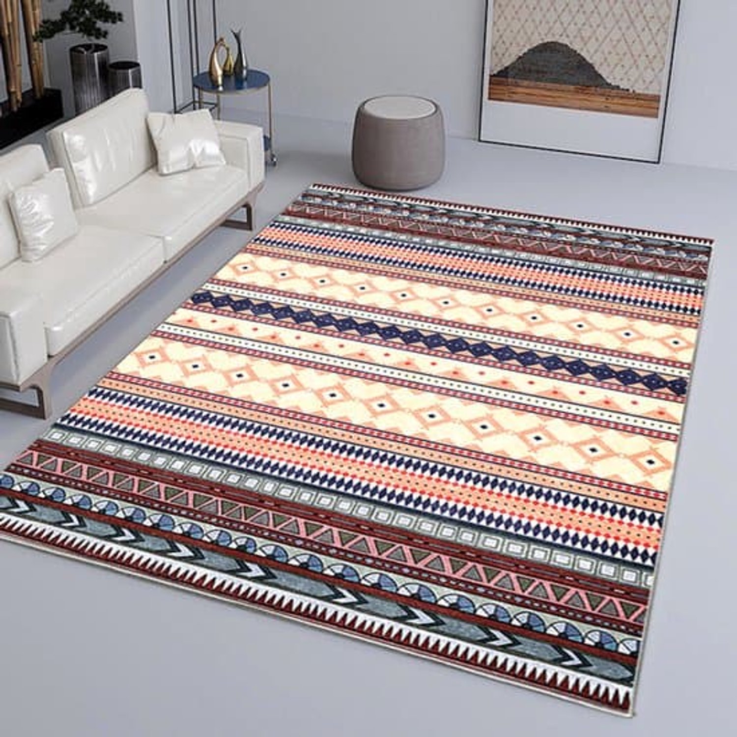Woonkamerkleed, Marokkaanse vintage stijl, bedrukt fluwelen kleed, geschikt voor de woonkamer, 60*90 cm
