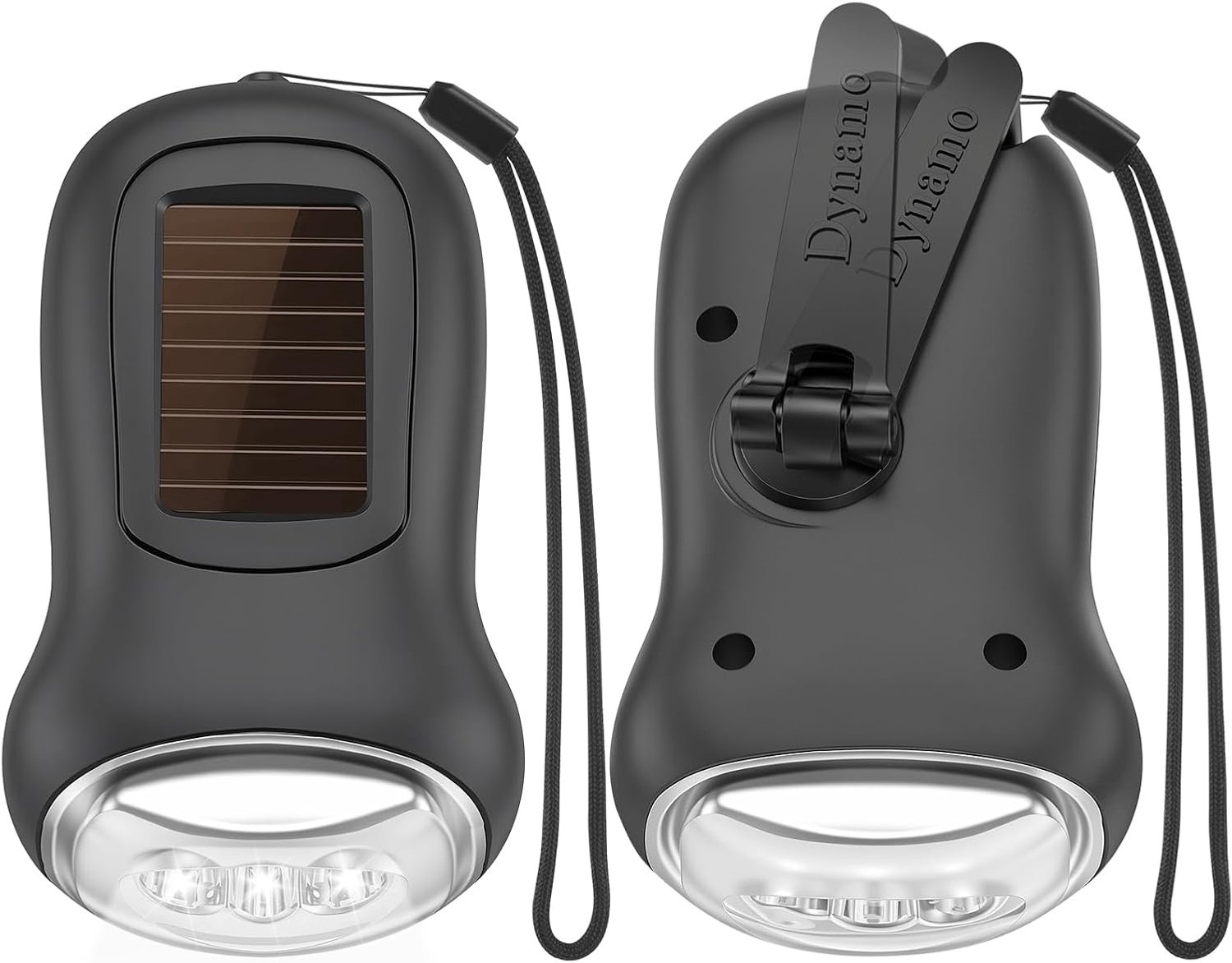 Kssvzz 2 stuks zwengelzaklamp met 3 leds, zwart